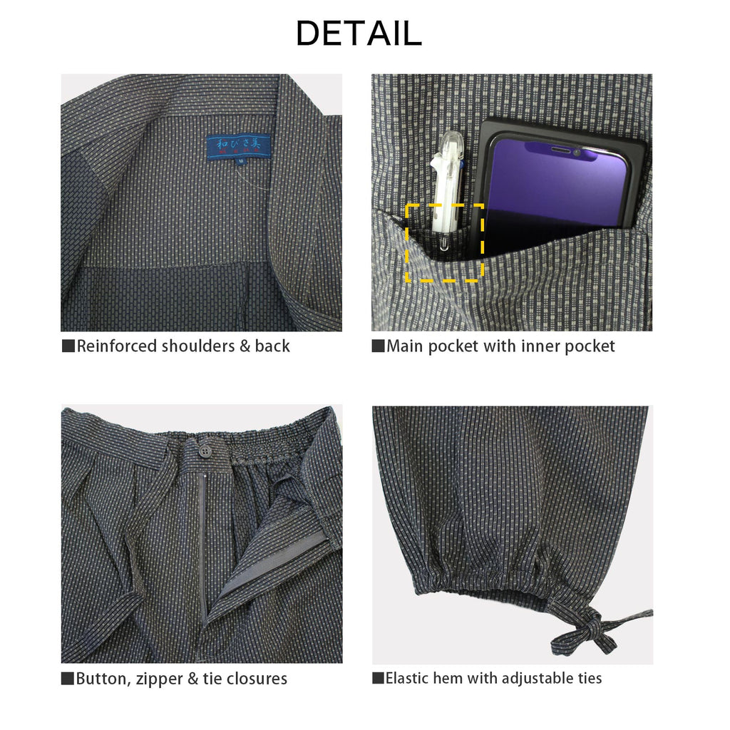 Men’s Sashiko Samue in Black and White