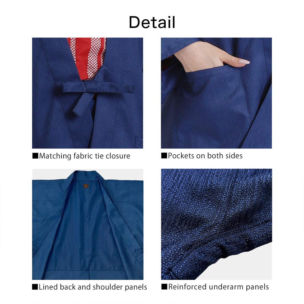 女式蕾絲外罩和服夾克黑色