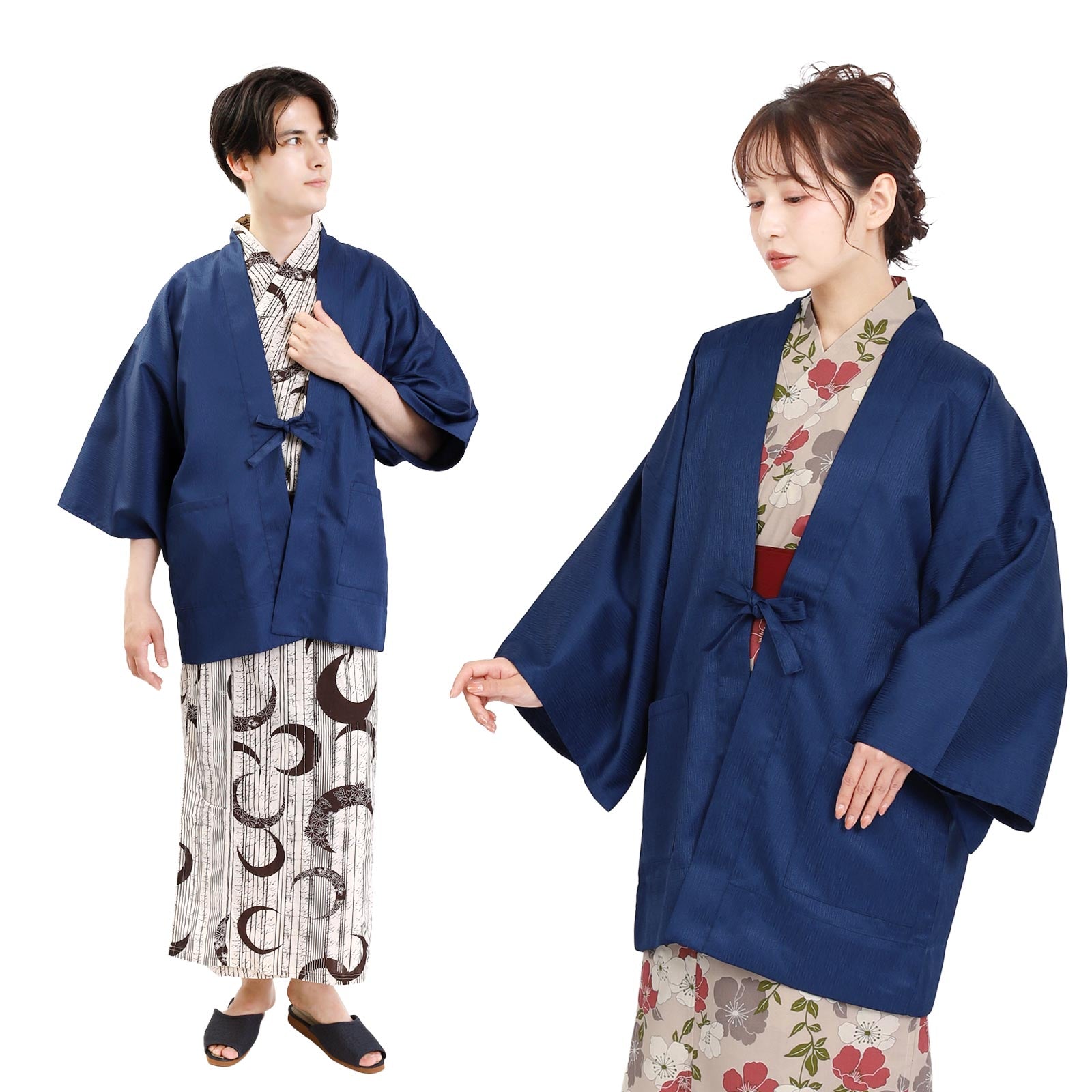 女式蕾絲外罩和服夾克黑色