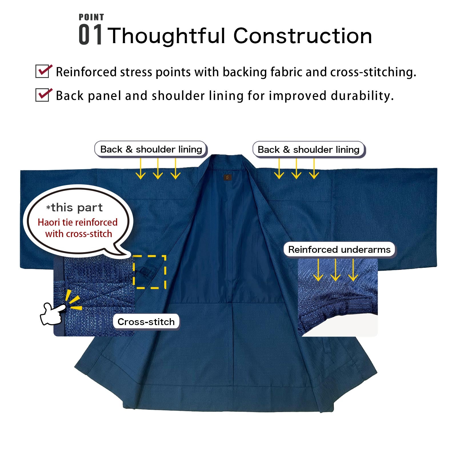 Ryokan-Style Haori Blue