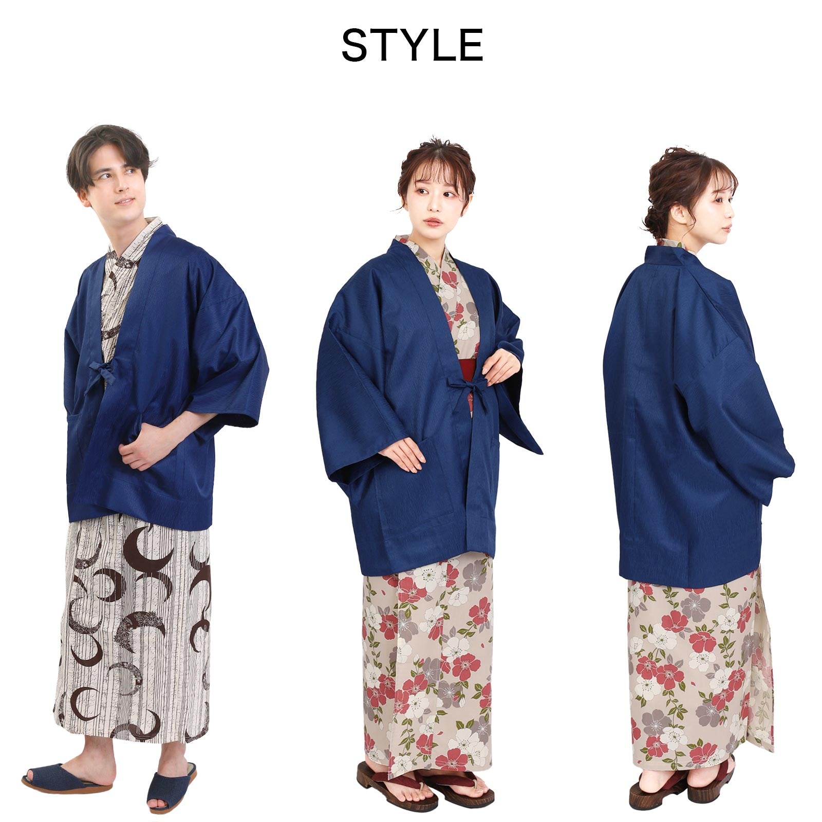 女式蕾絲外罩和服夾克黑色