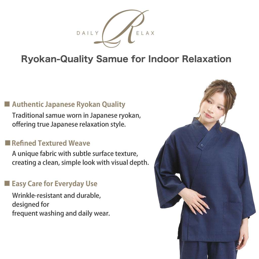 Ryokan-Style Samue Blue