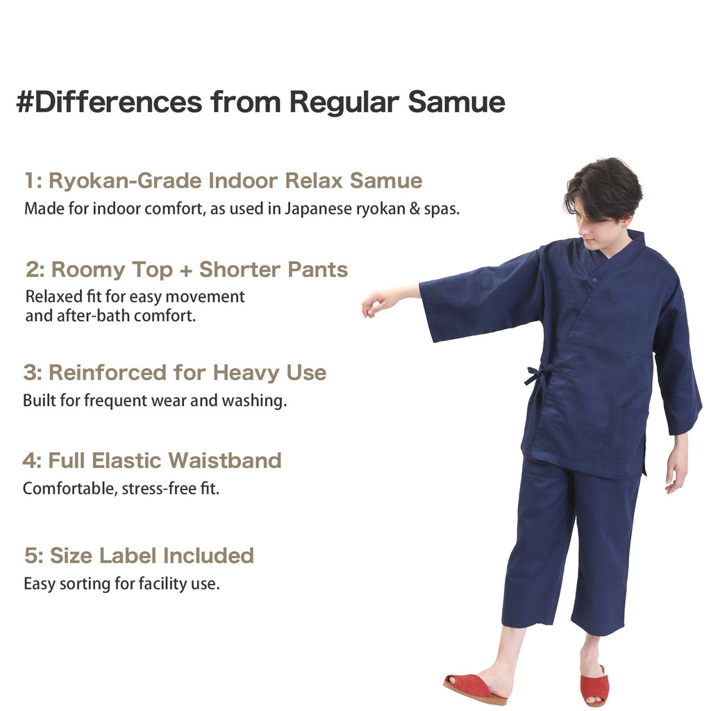 Ryokan-Style Samue Blue