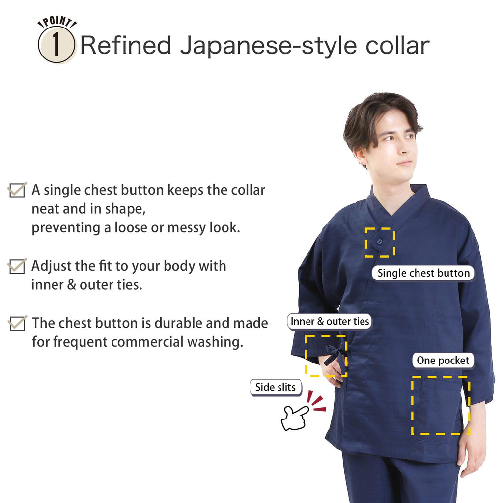 Ryokan-Style Samue Blue