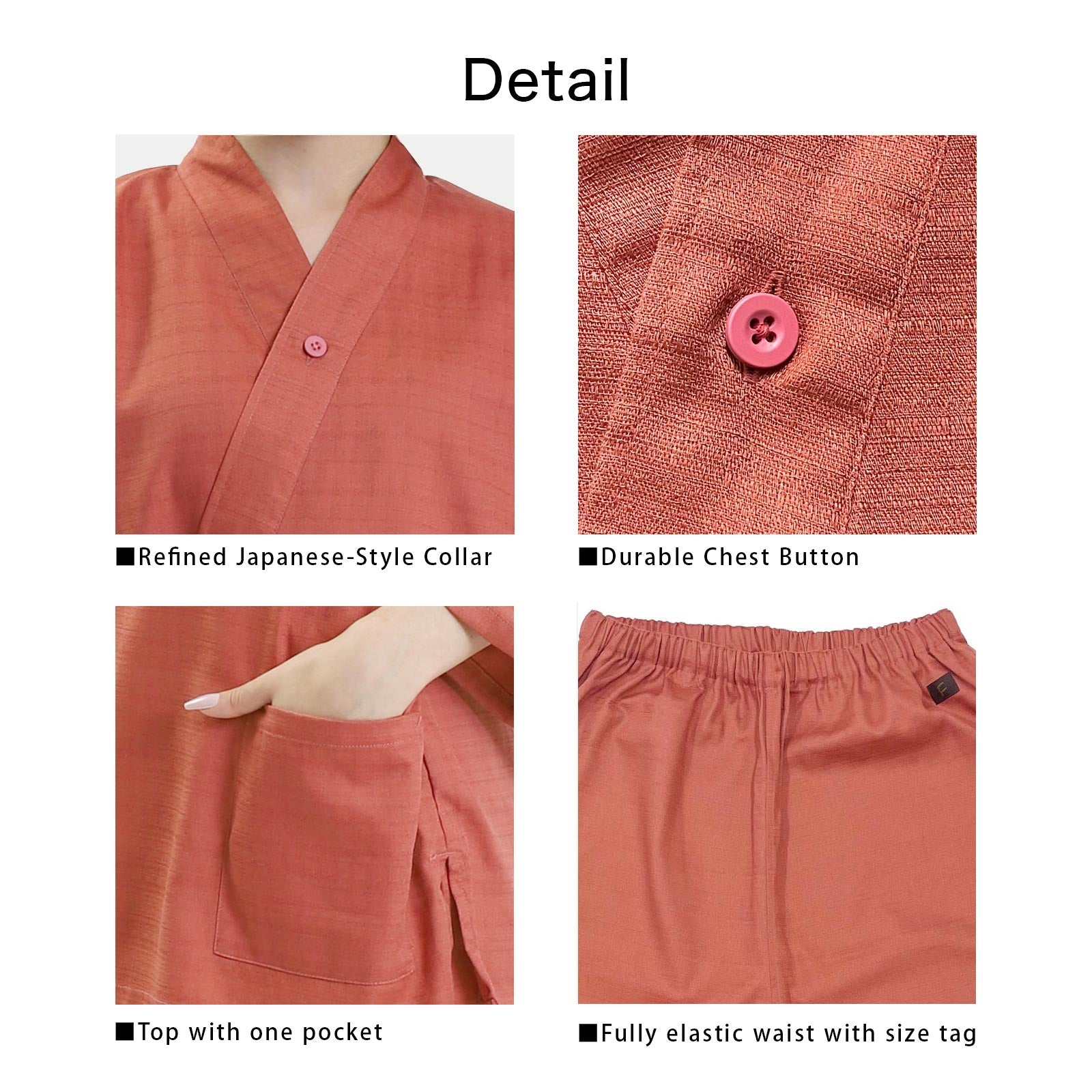 Ryokan-Style Samue Dusty Pink