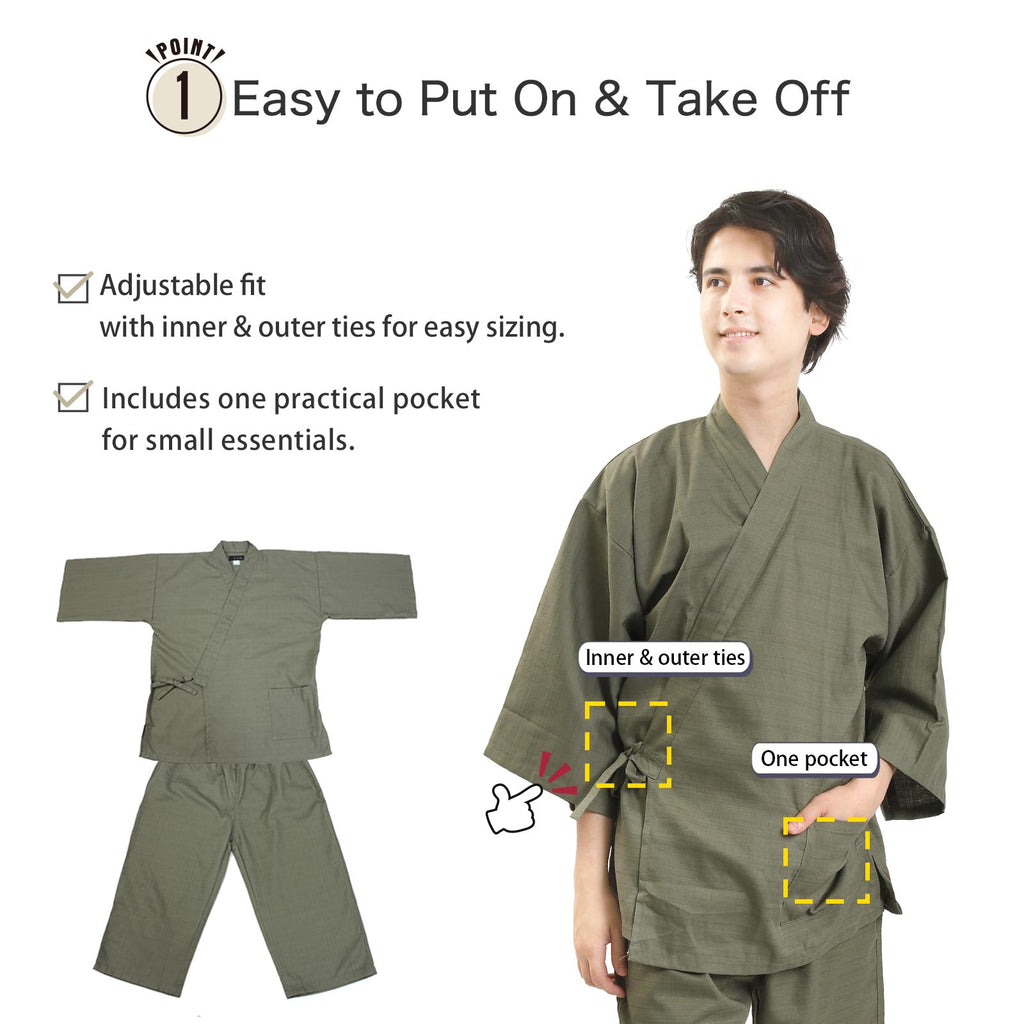 Ryokan-Style Samue Green