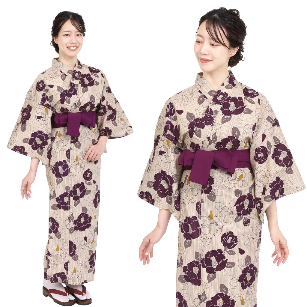 Women Ryokan Yukata Camellia