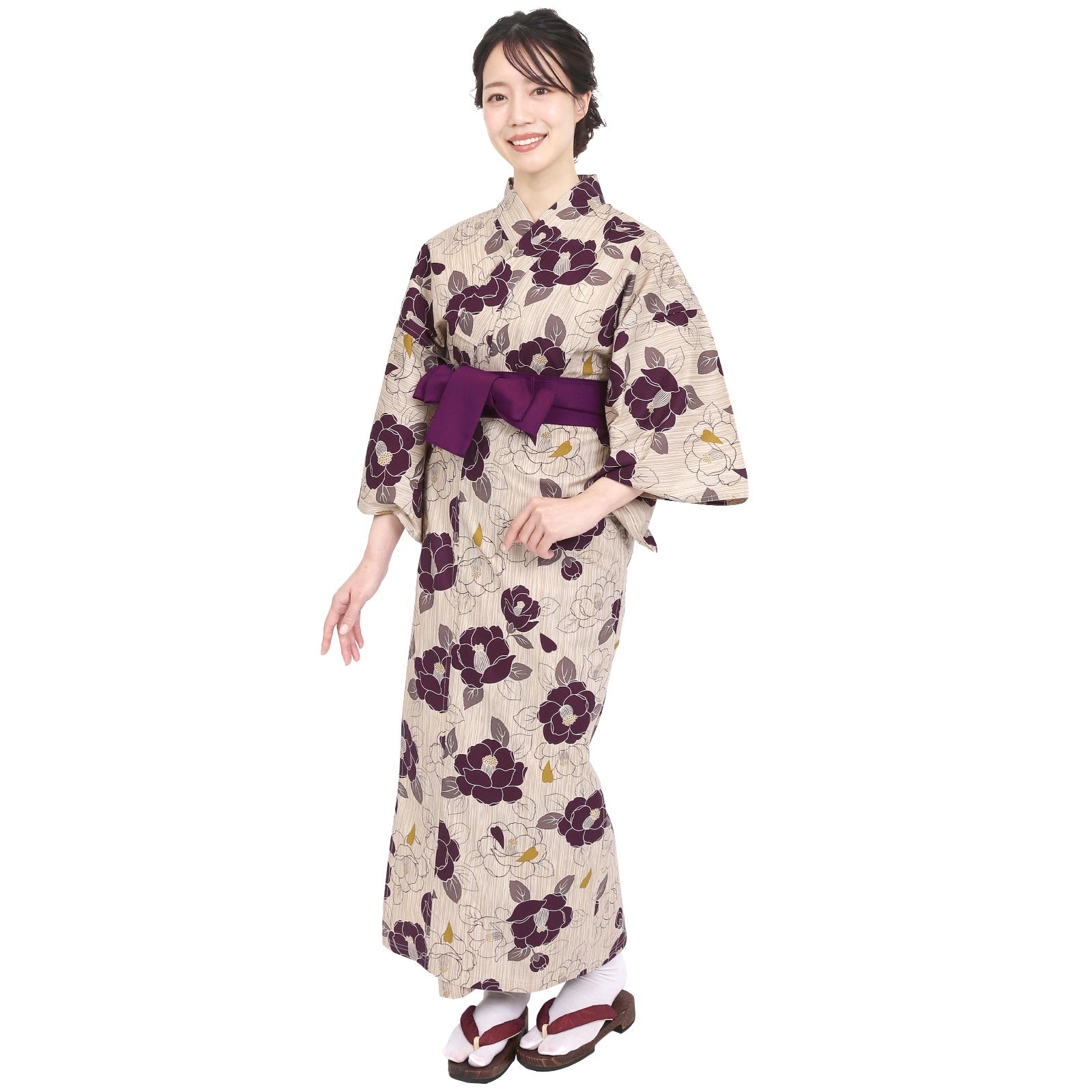 Women Ryokan Yukata Camellia