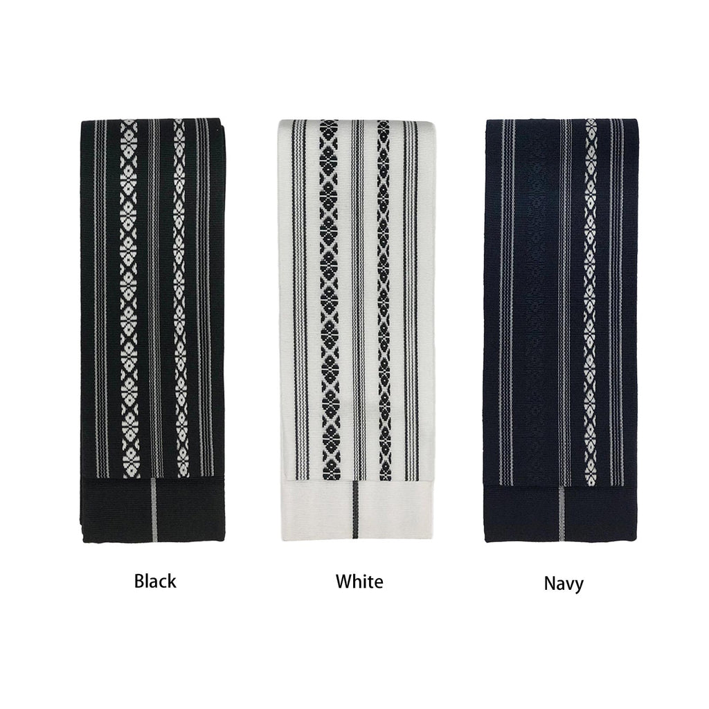 Men’s Woven Yukata Kaku Obi Set-w31