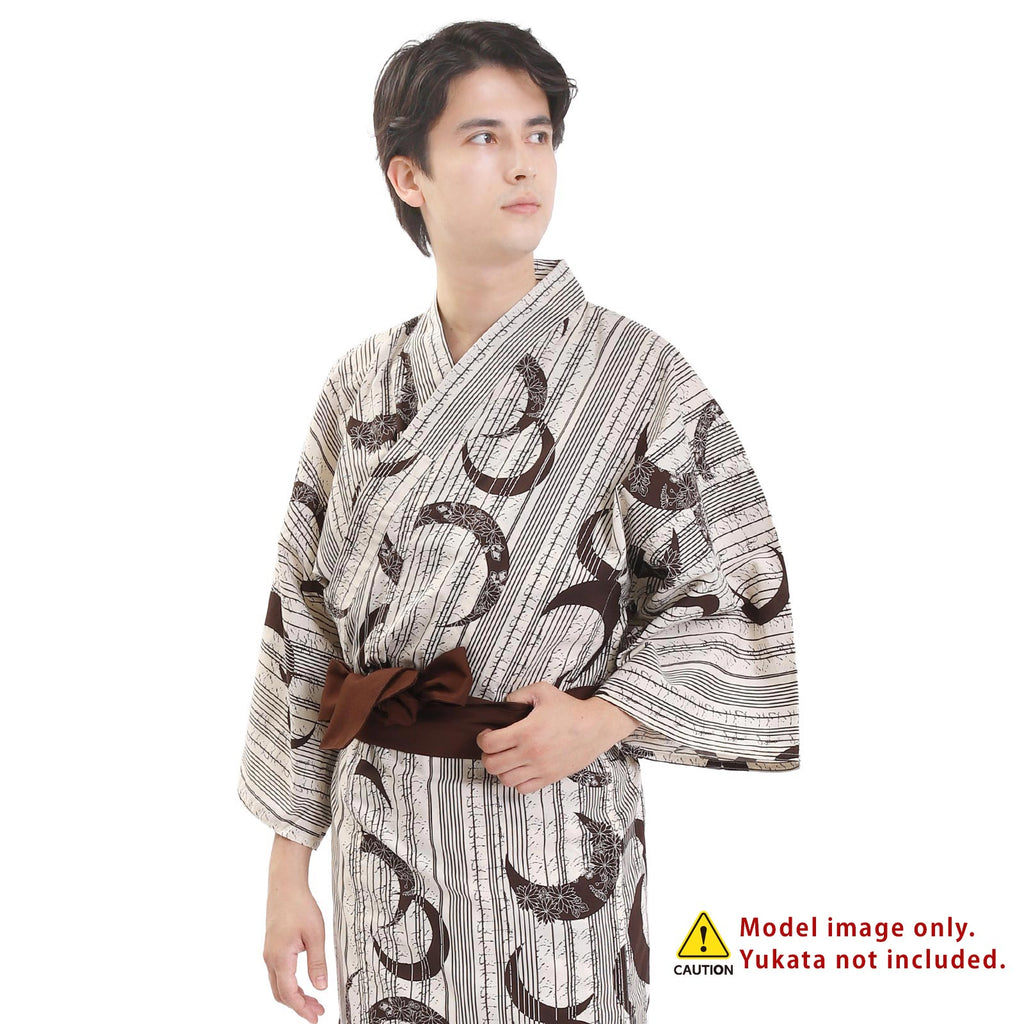 Unisex Ryokan Yukata Obi brown