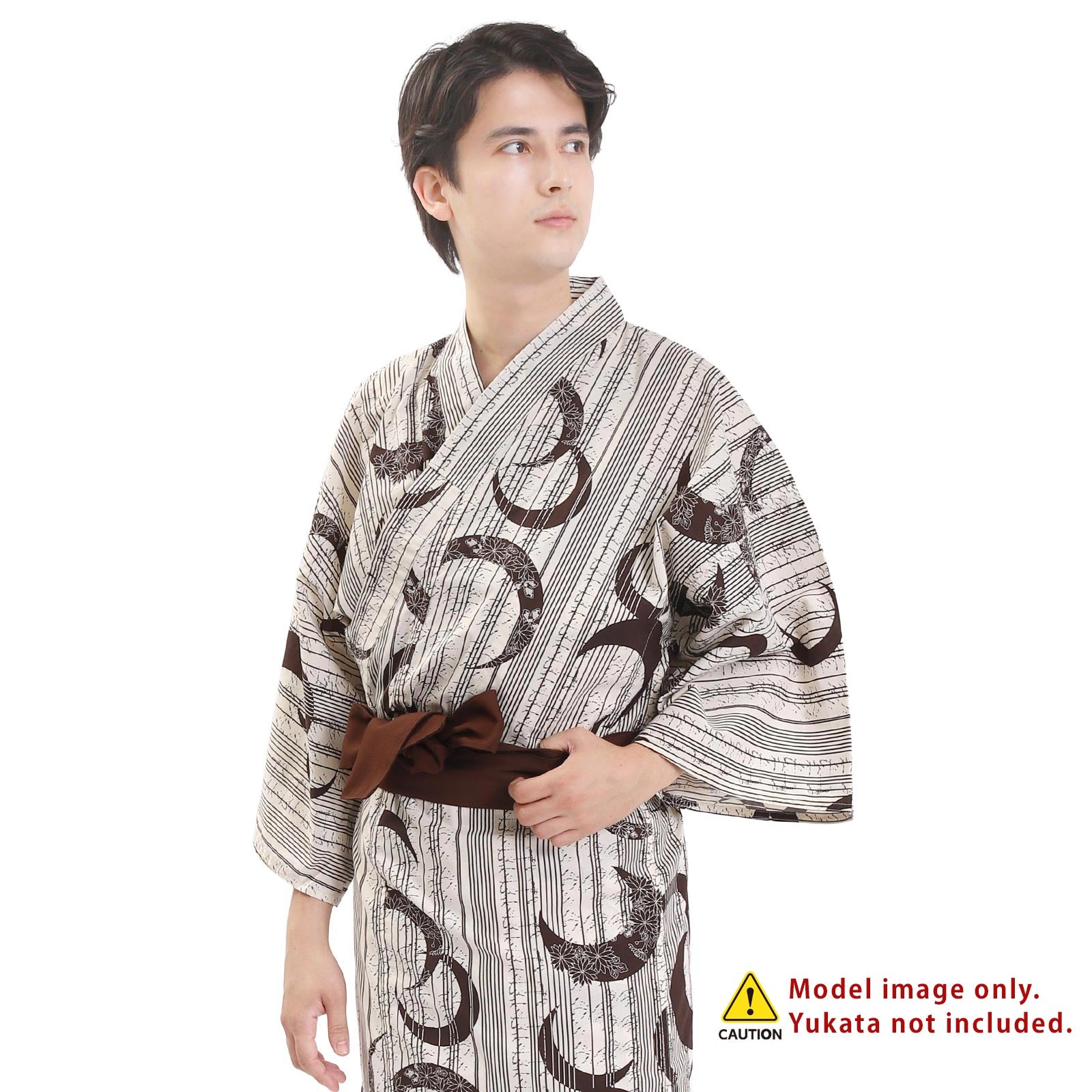 Unisex Ryokan Yukata Obi brown