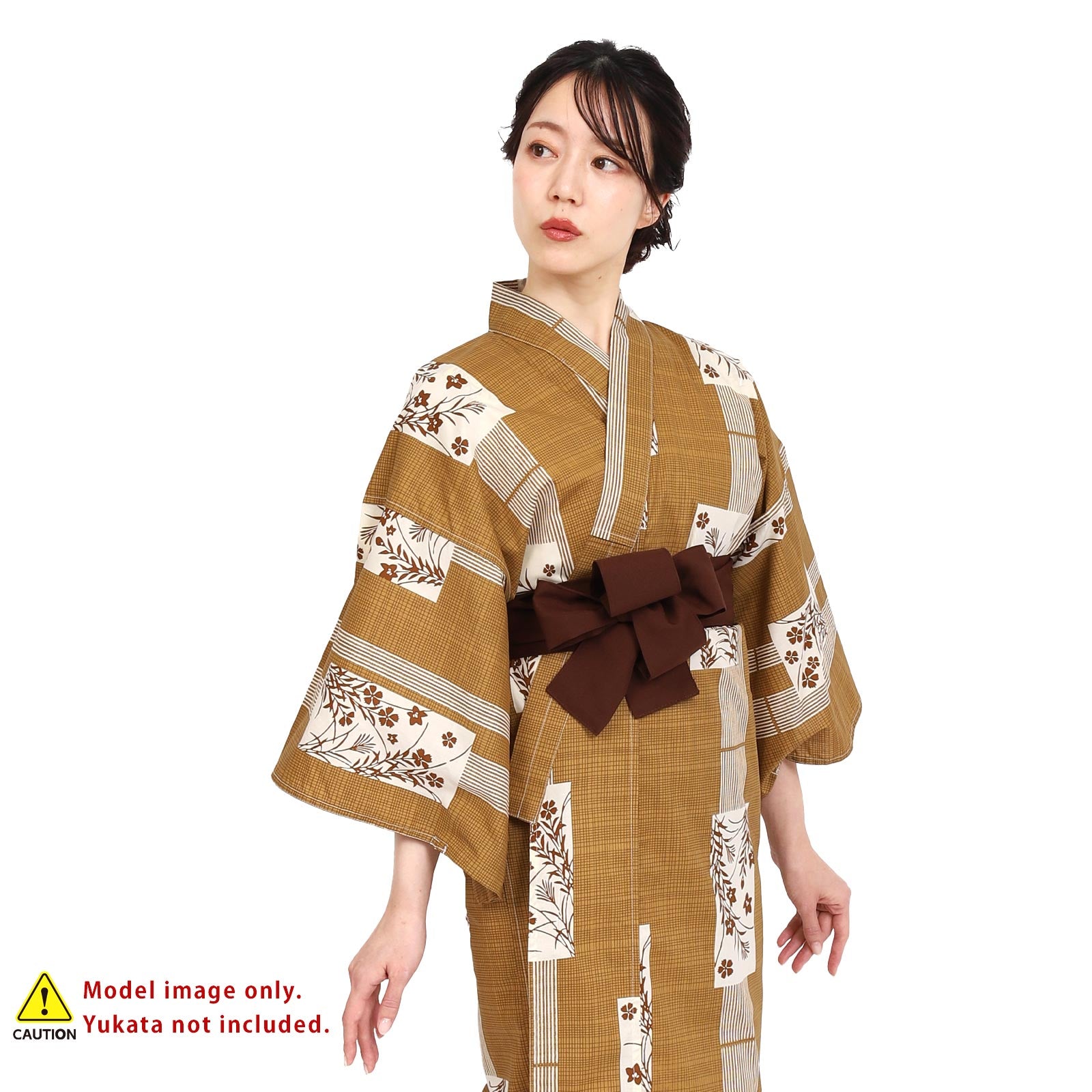 Unisex Ryokan Yukata Obi brown