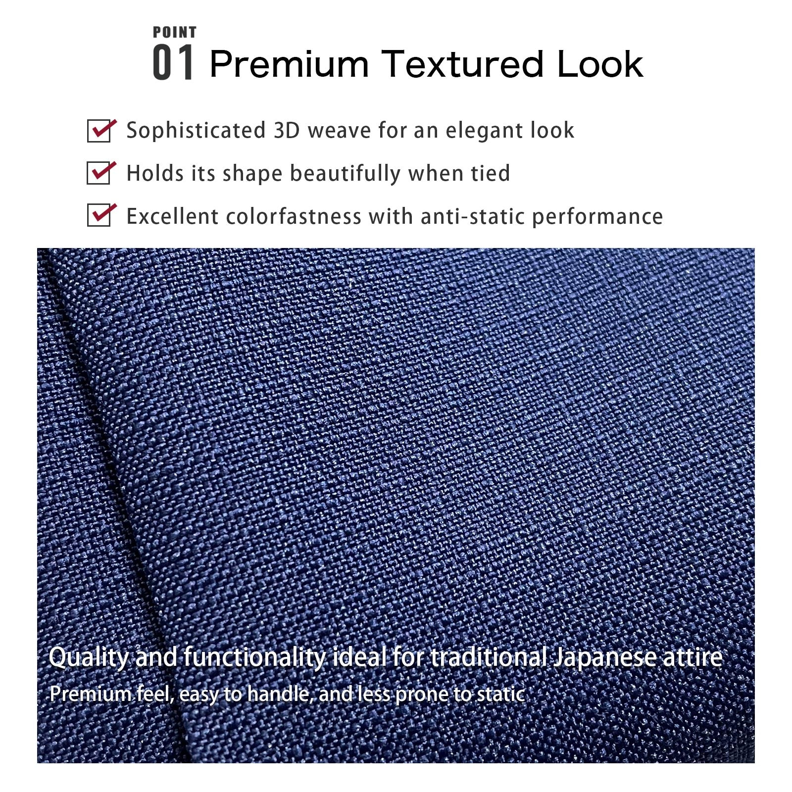 Unisex Ryokan Yukata Obi Blue