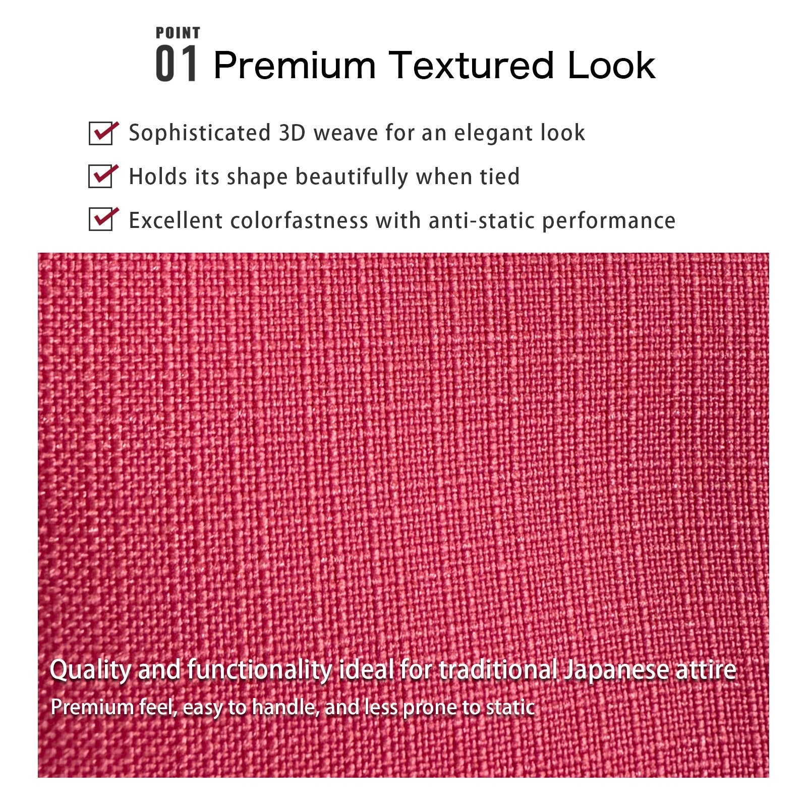 UnisexRyokan Yukata Obi Pink