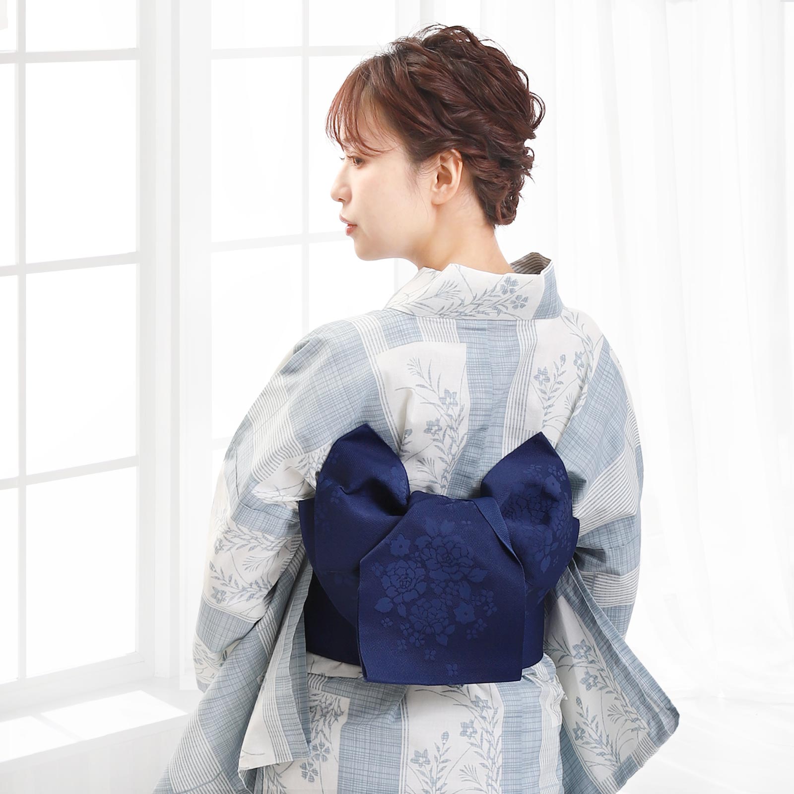 Pre-tied Obi Belt -Navy