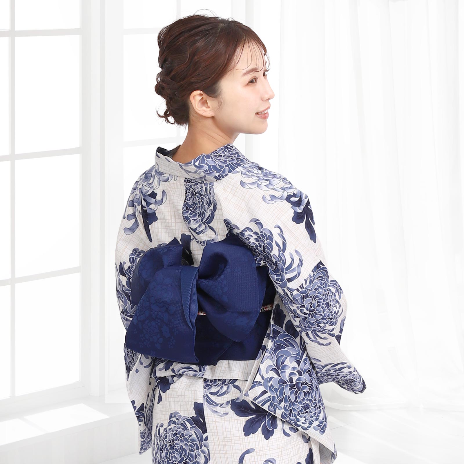 Pre-tied Obi Belt -Navy