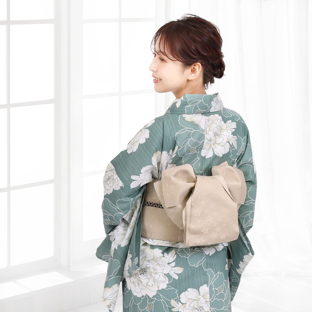 Pre-tied Obi Belt -Beige