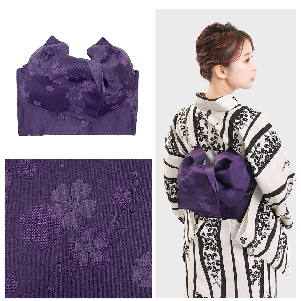 Pre-tied Obi Belt -Purple