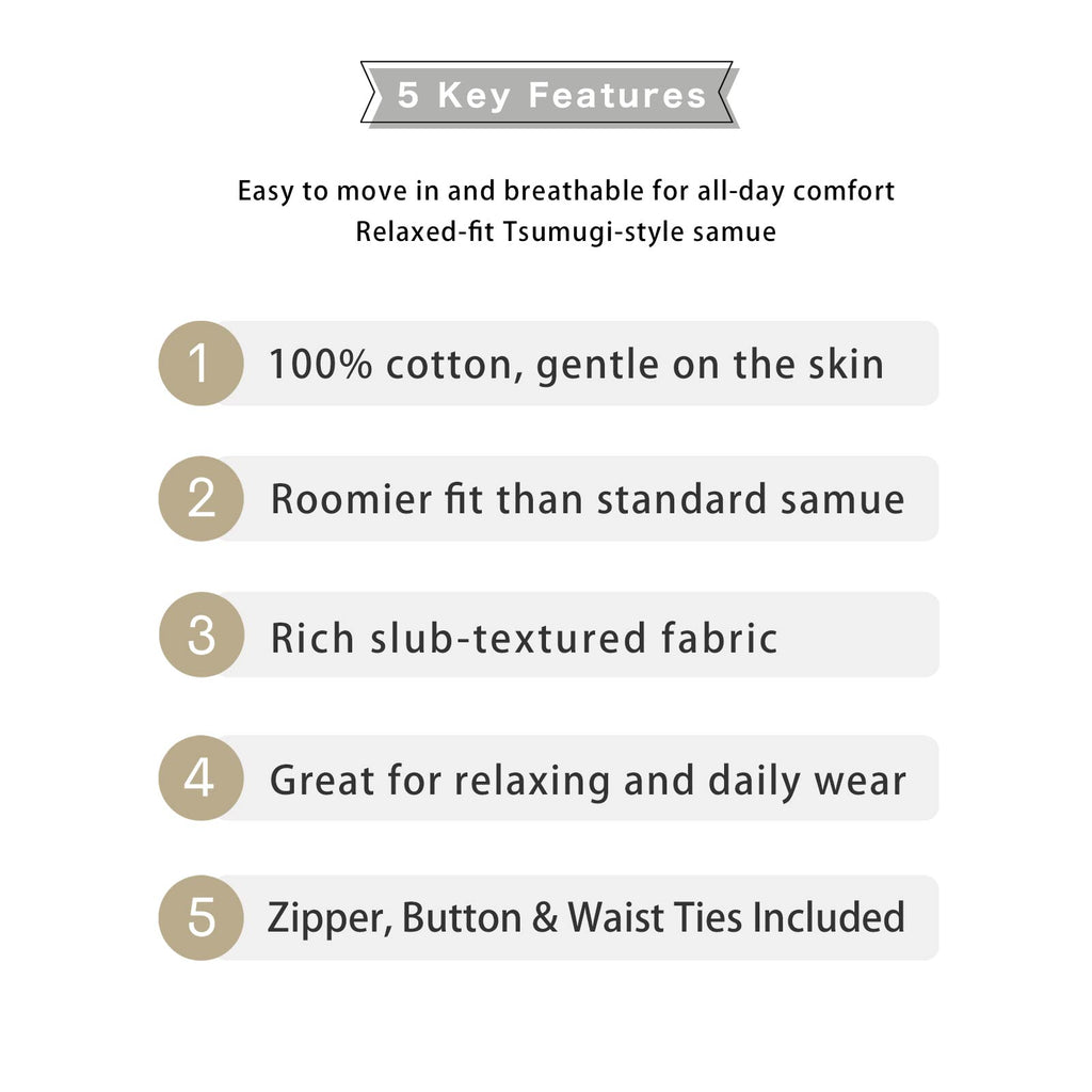 Tsumugi-Style Samue Black