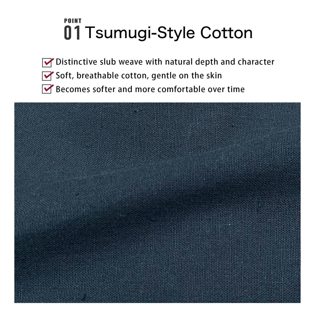 Tsumugi-Style Samue Blue