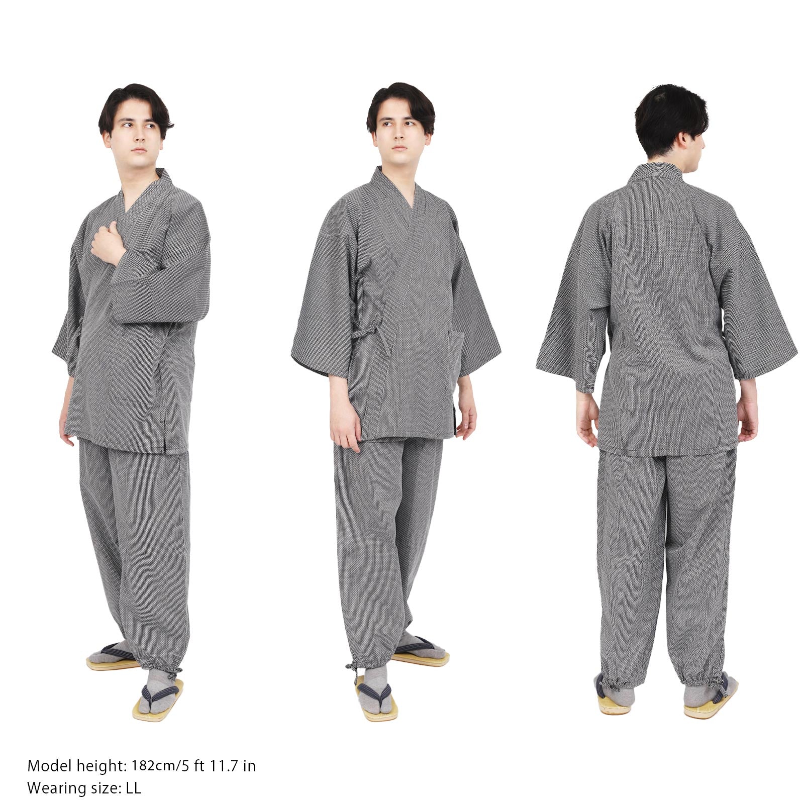 Men’s Sashiko Samue in Black and White