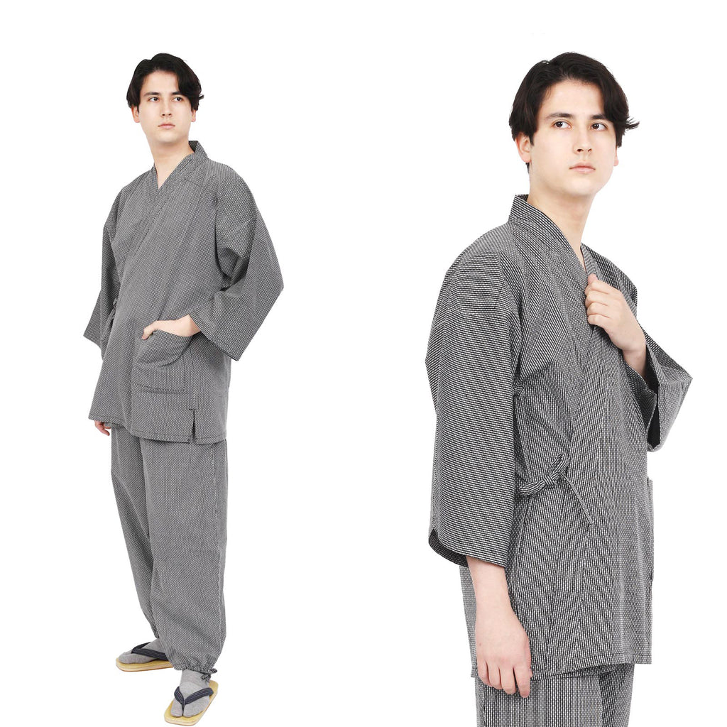 Men’s Sashiko Samue in Black and White
