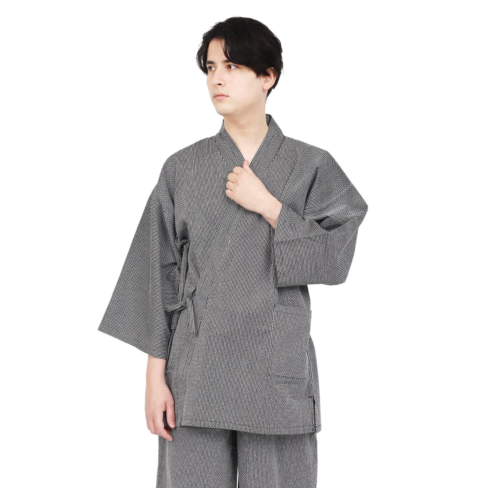 Men’s Sashiko Samue in Black and White