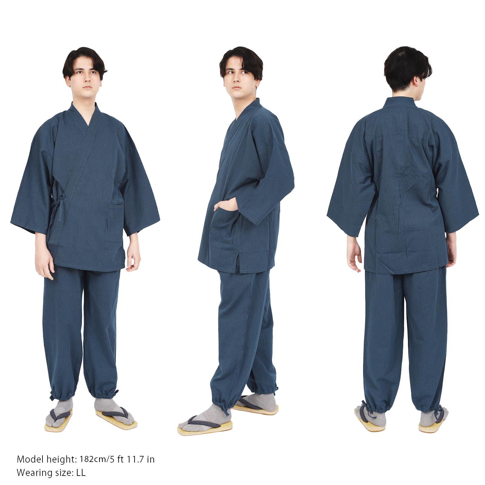 Men’s Sashiko Samue Blue