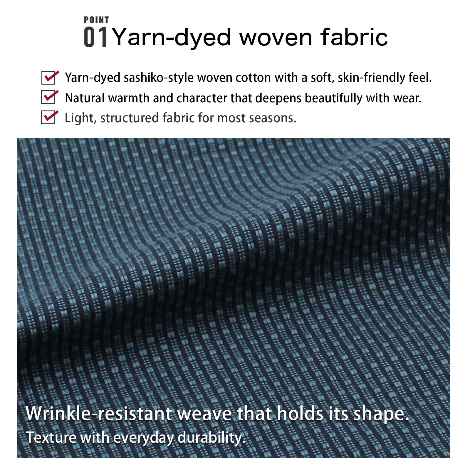 Men’s Sashiko Samue Blue