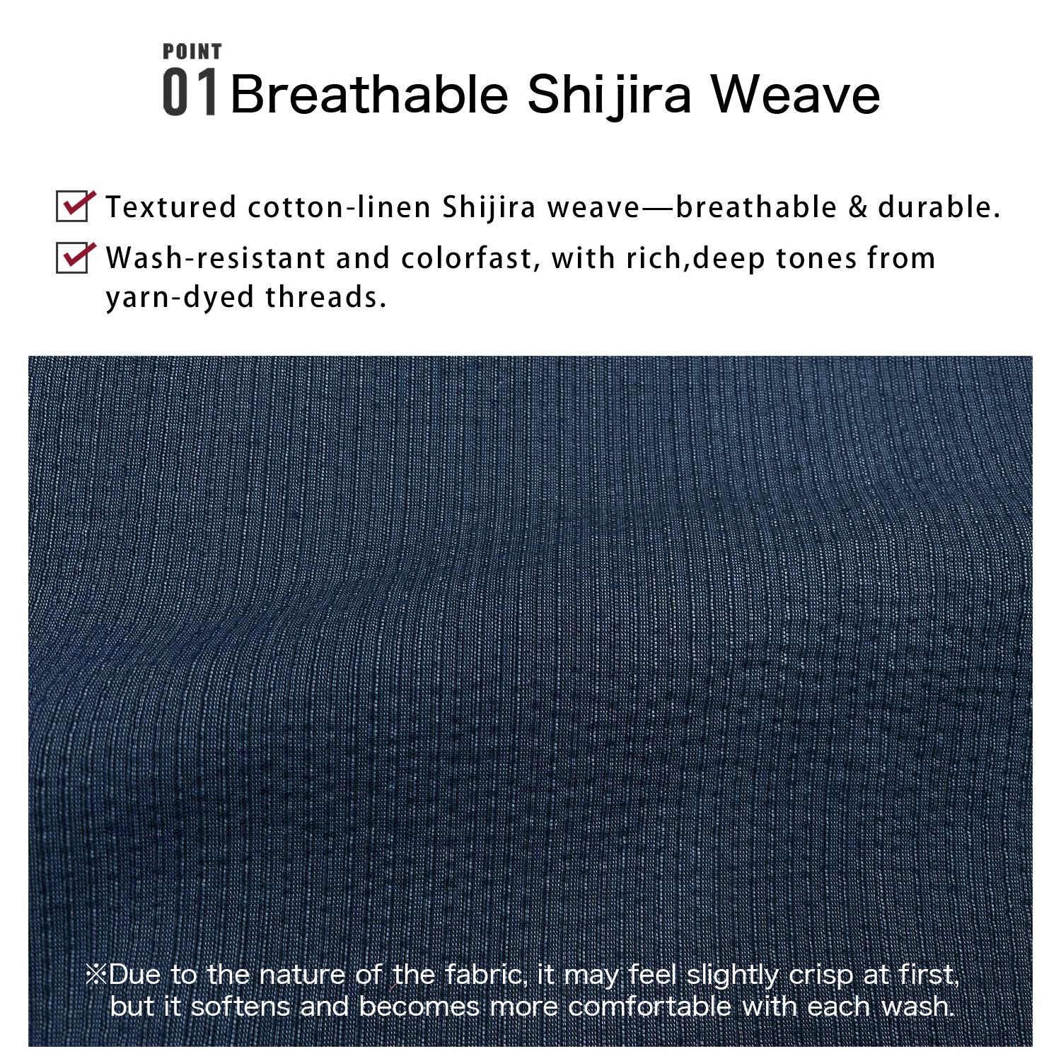 Men’s Woven Yukata Kaku Obi Set-w06