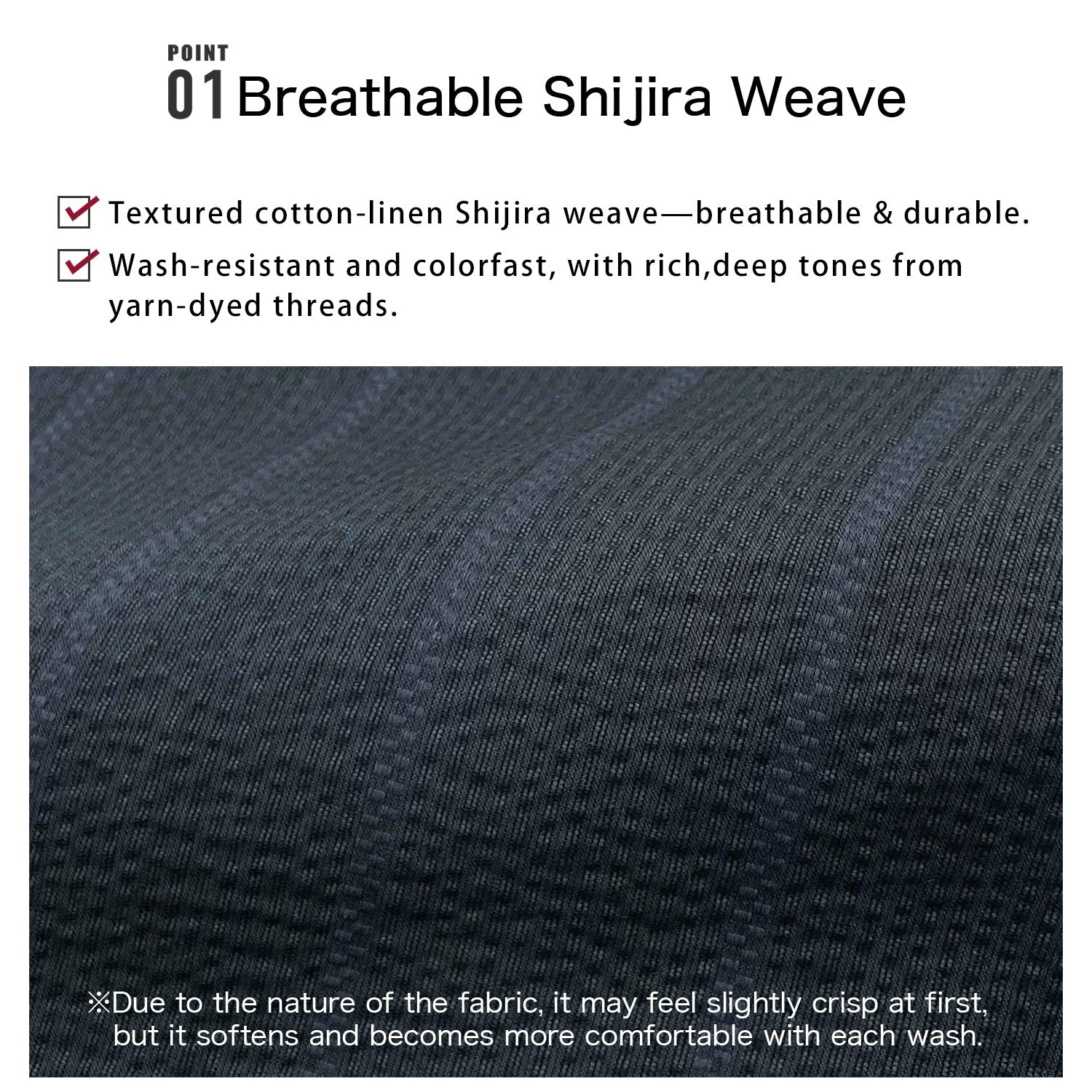 Men’s Woven Yukata Kaku Obi Set-w10