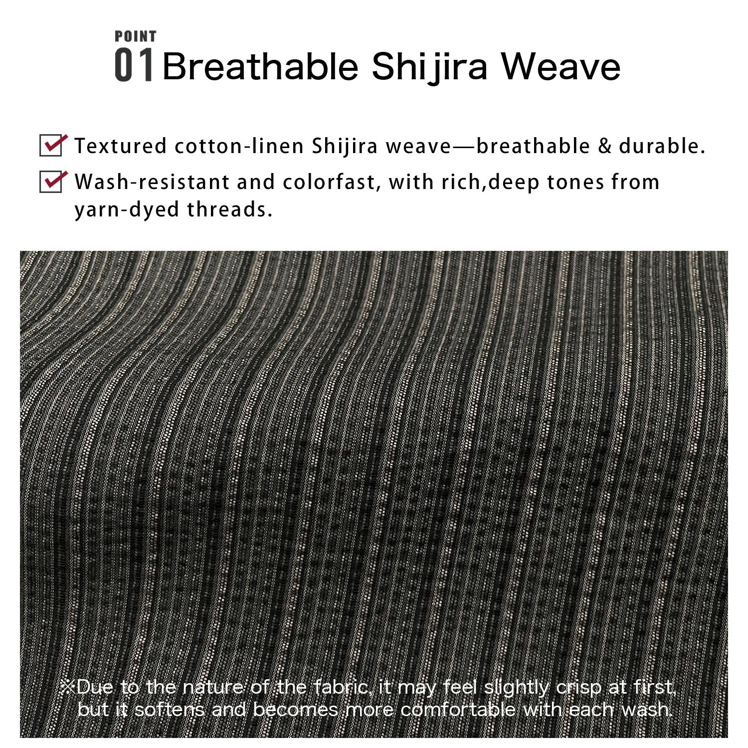 Men’s Woven Yukata Kaku Obi Set-w13