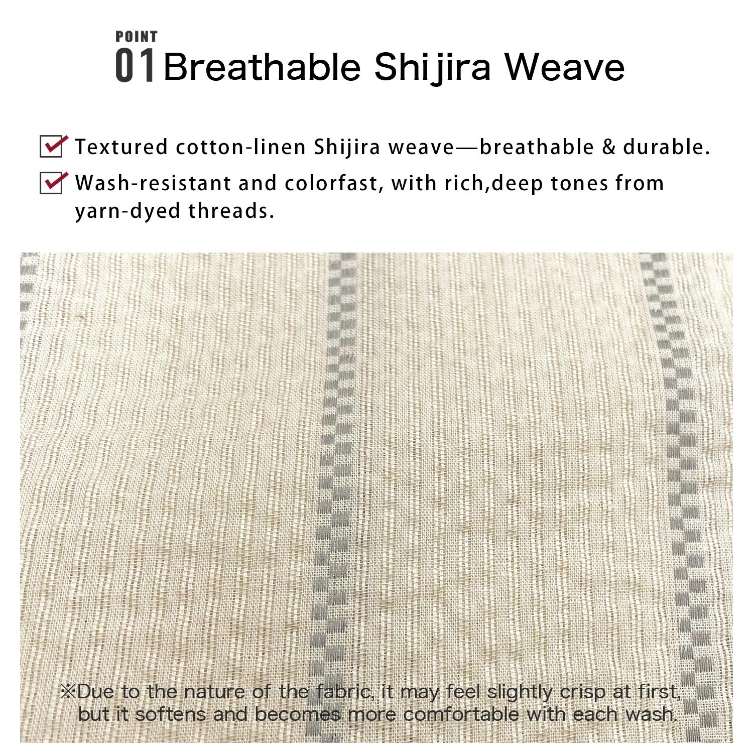 Men’s Woven Yukata Kaku Obi Set-w31