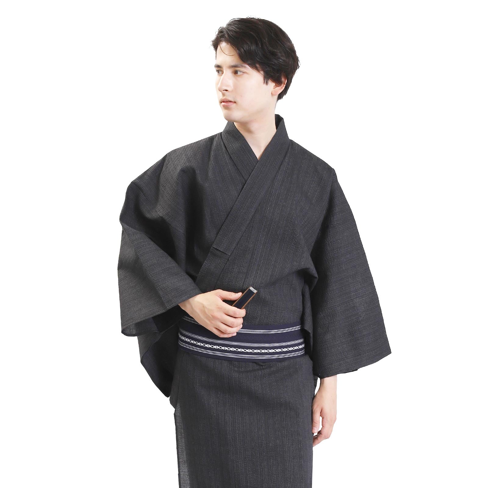 Men’s Woven Yukata Kaku Obi Set-wn17