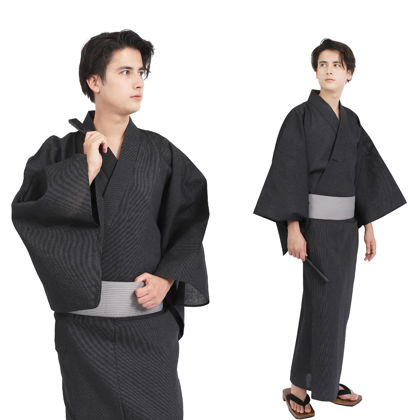 Woven Yukata Pre-Tied Obi Set-w01