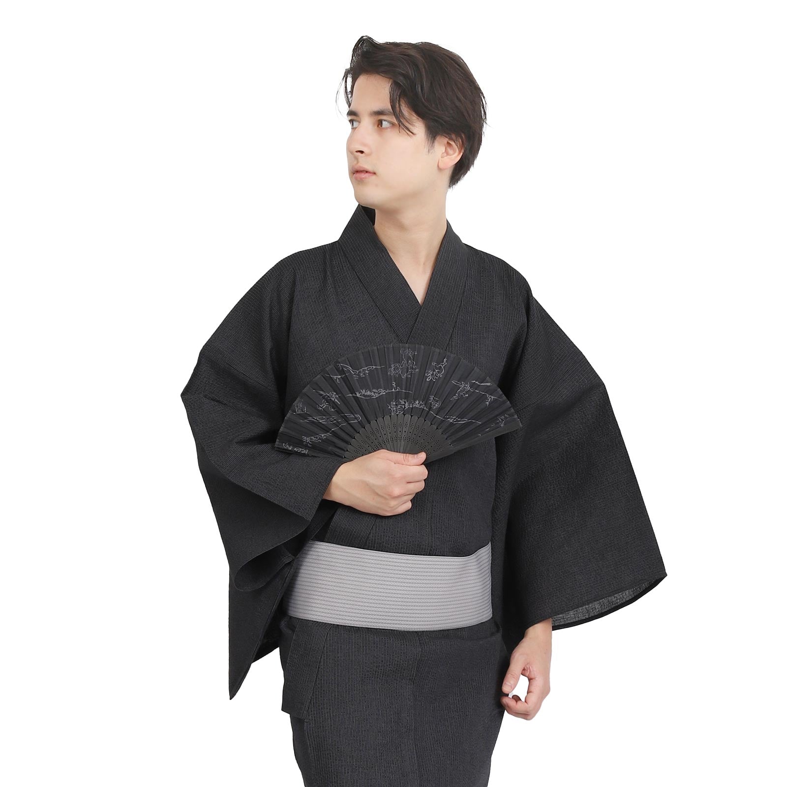 Woven Yukata Pre-Tied Obi Set-w01