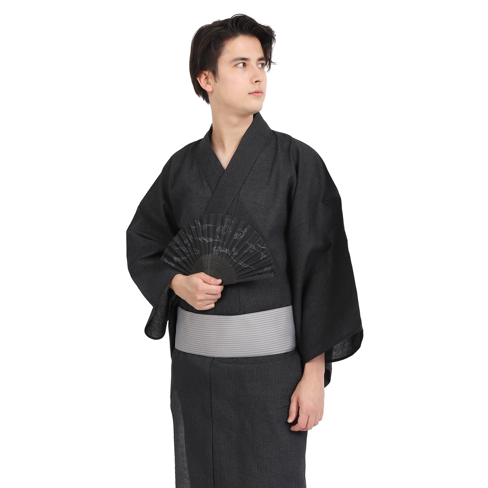 Men’s  Woven Yukata 3-Piece Set-wn01