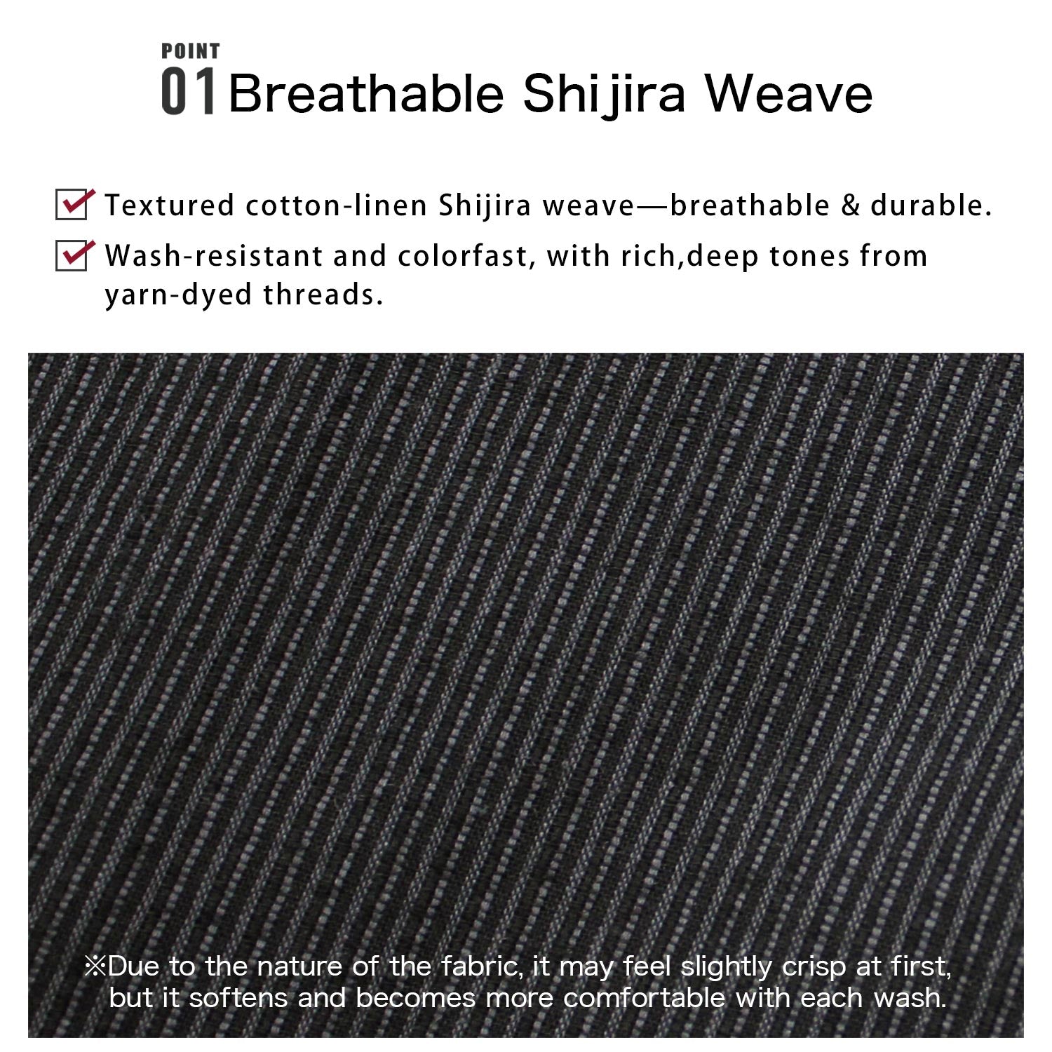 Men’s  Woven Yukata 3-Piece Set-wn01