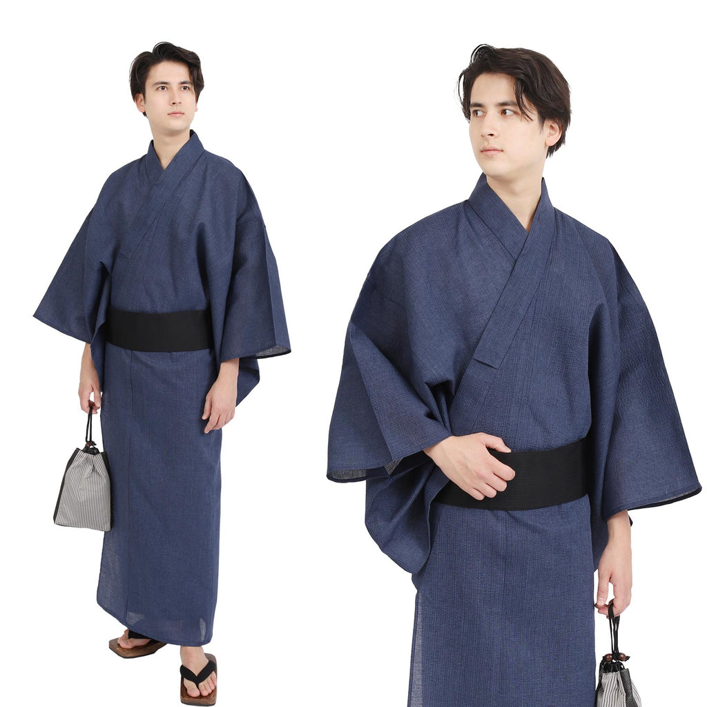 Men’s  Woven Yukata 3-Piece Set-wn06
