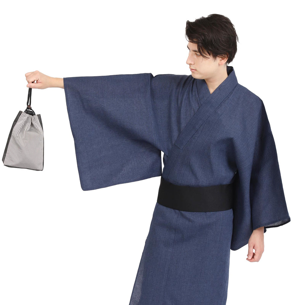 Men’s  Woven Yukata 3-Piece Set-wn06