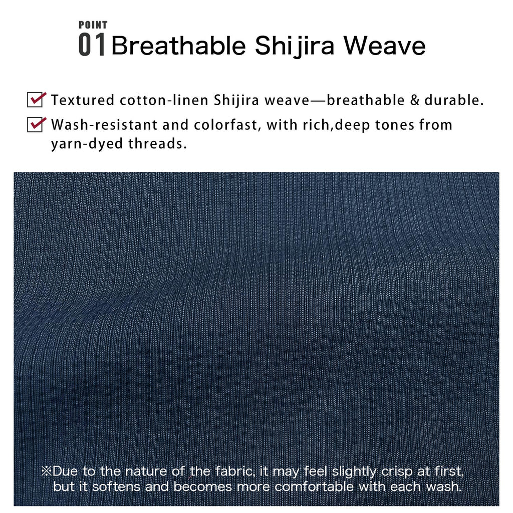 Men’s  Woven Yukata 3-Piece Set-wn06