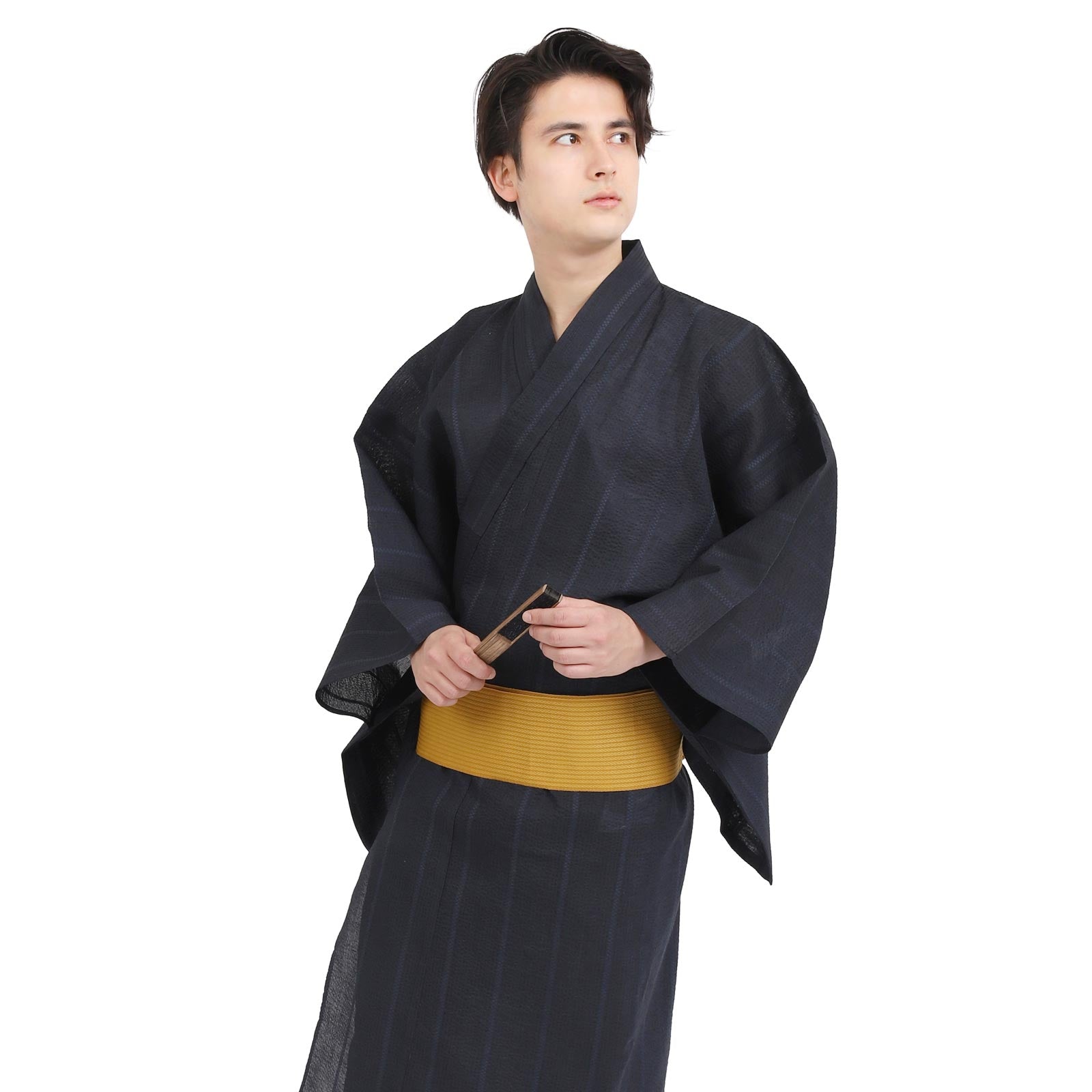 Woven Yukata Pre-Tied Obi Set-w10