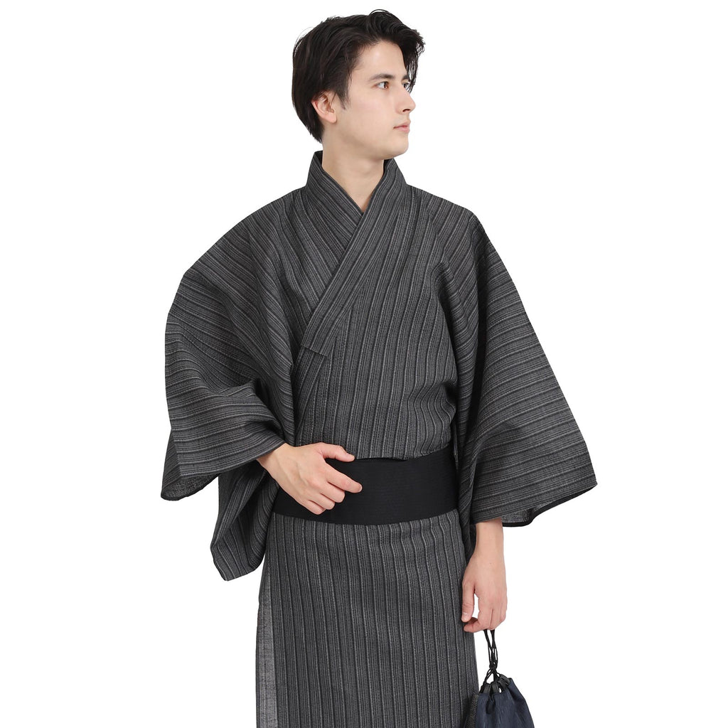 Men’s  Woven Yukata 3-Piece Set-wn13