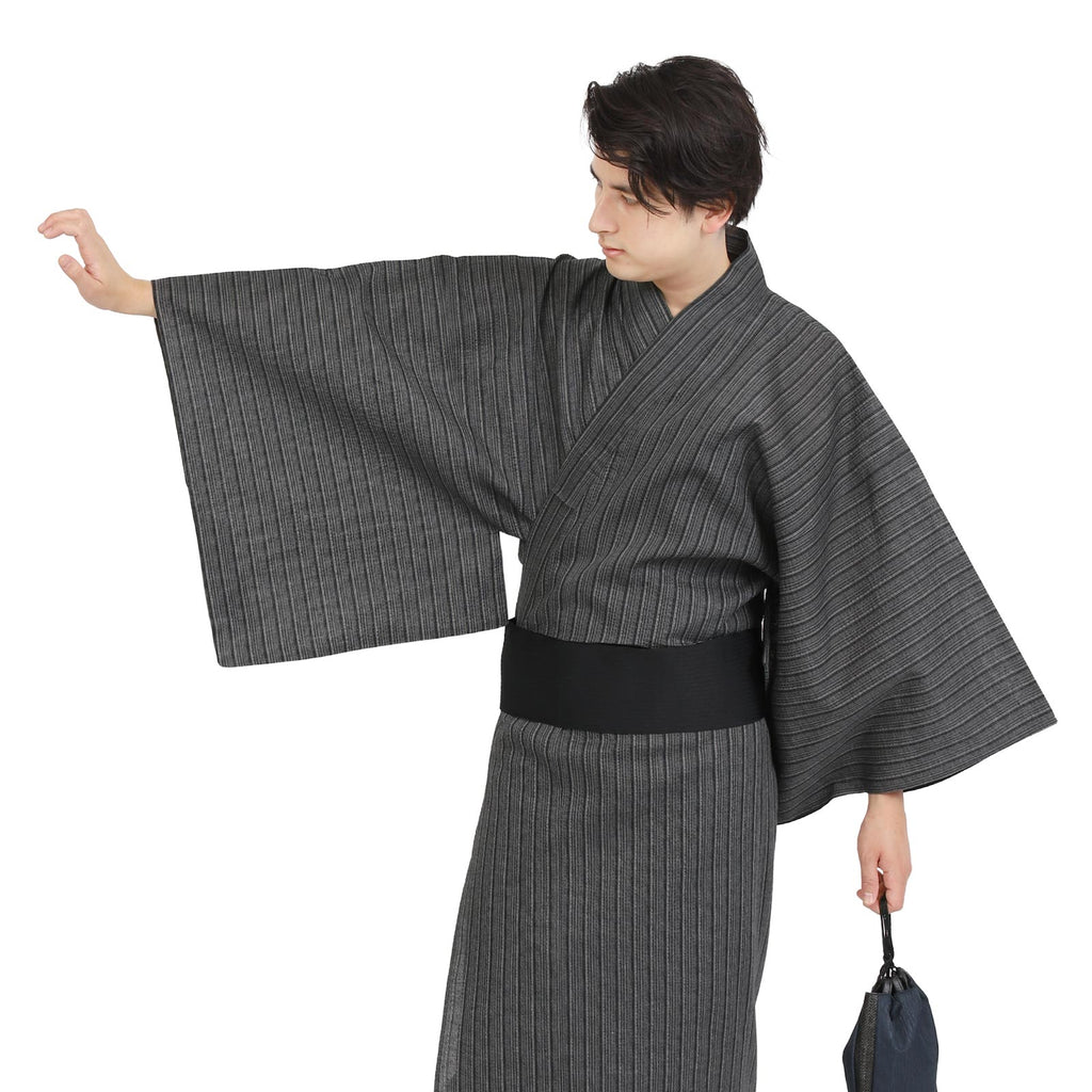Men’s  Woven Yukata 3-Piece Set-wn13