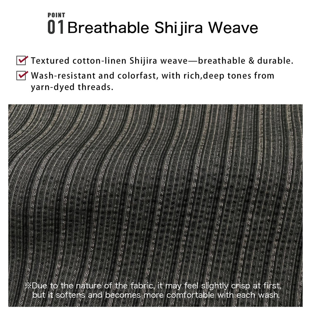 Men’s  Woven Yukata 3-Piece Set-wn13