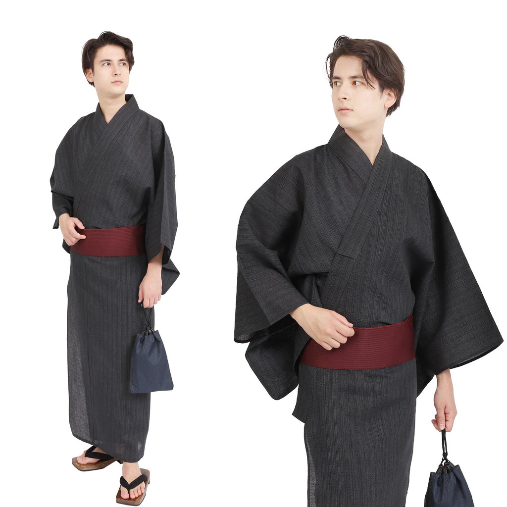 Woven Yukata Pre-Tied Obi Set -w17