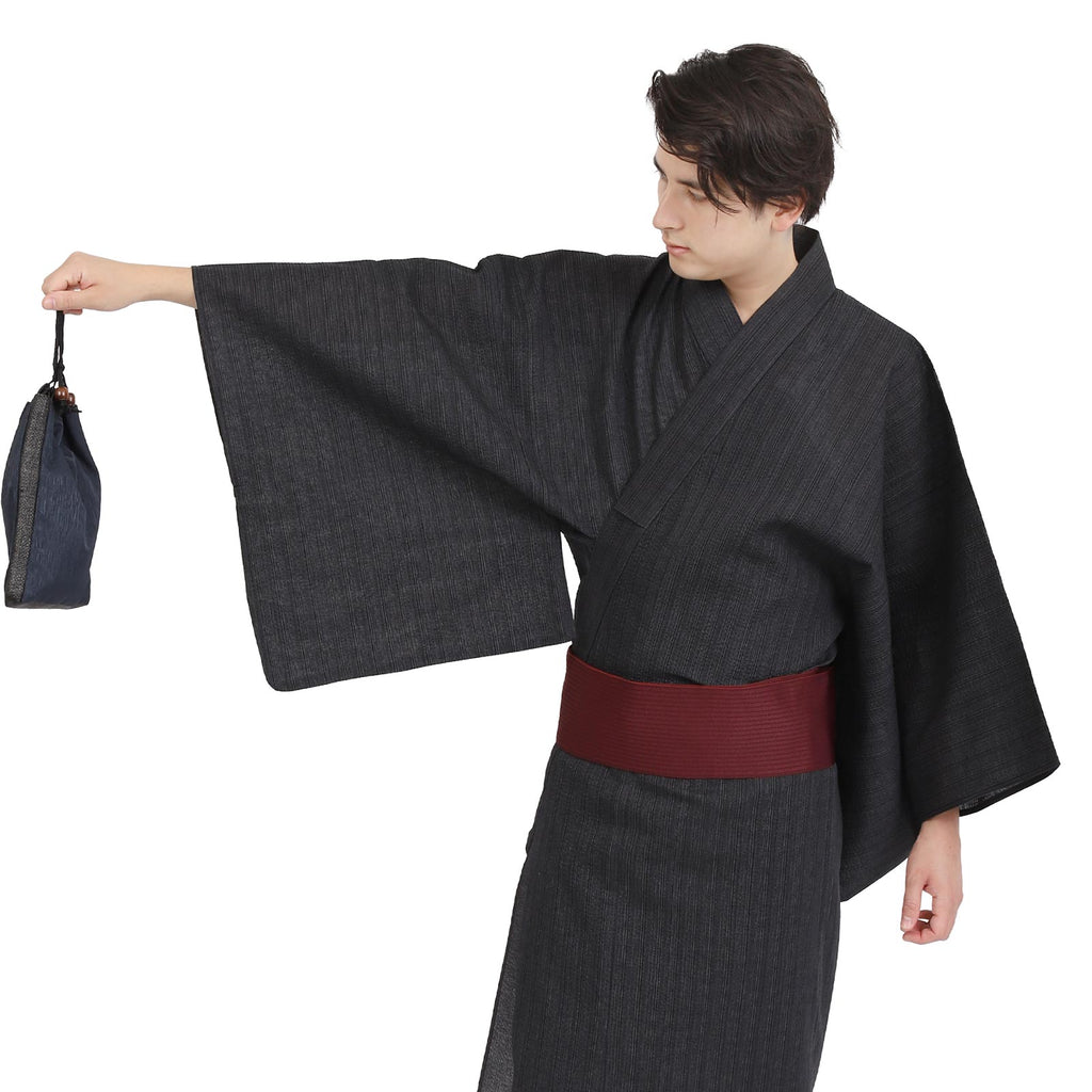 Woven Yukata Pre-Tied Obi Set -w17