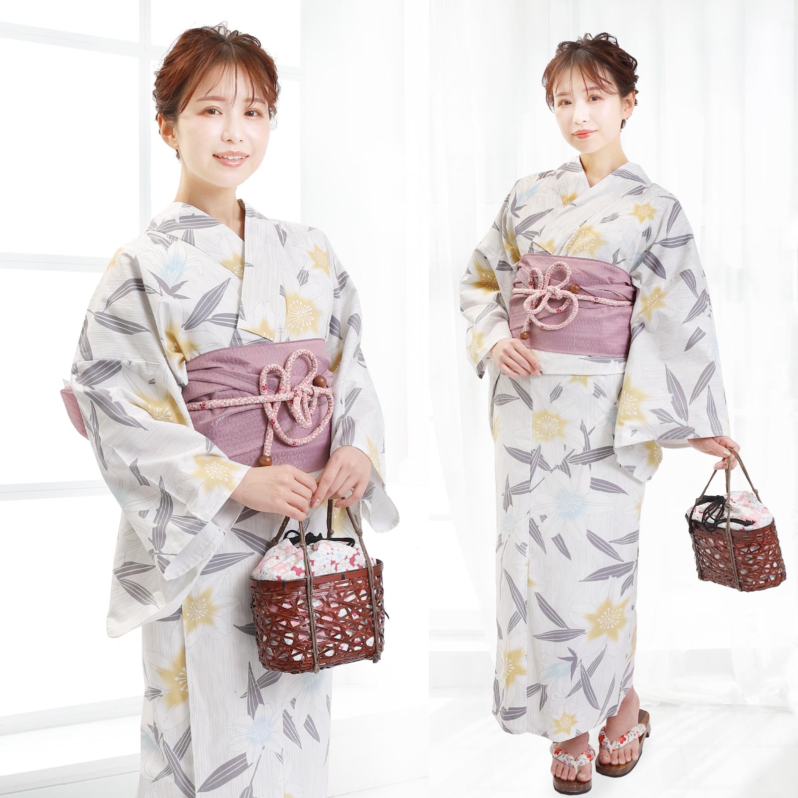 Yukata and Obi Set Lily