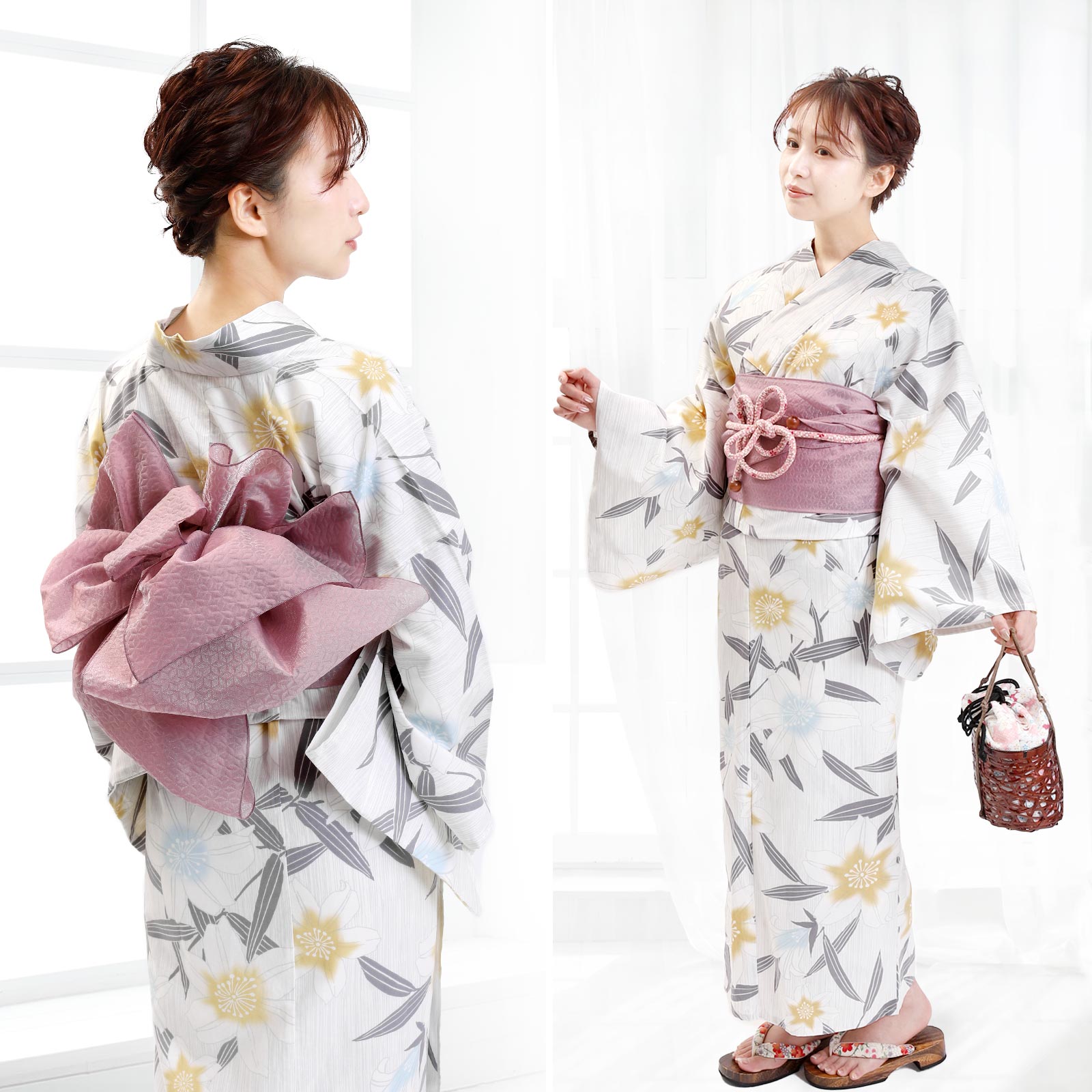 Yukata and Obi Set Lily