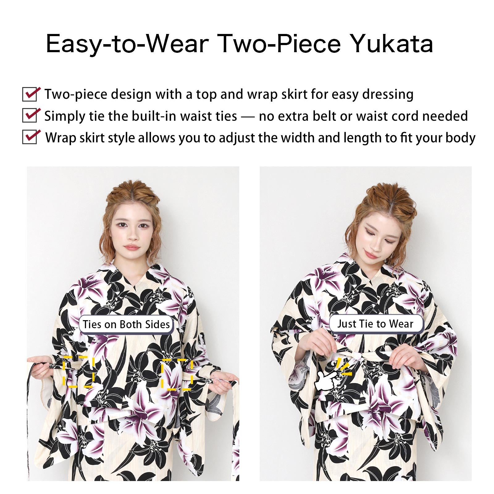 Two-Piece Yukata Set Lily